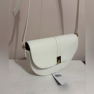 Tommy Hilfiger Elegant White Leather cross body Bag